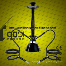 Cachimba de vidrio de aleación de aluminio con 2 mangueras cachimba electrónica hookah galss